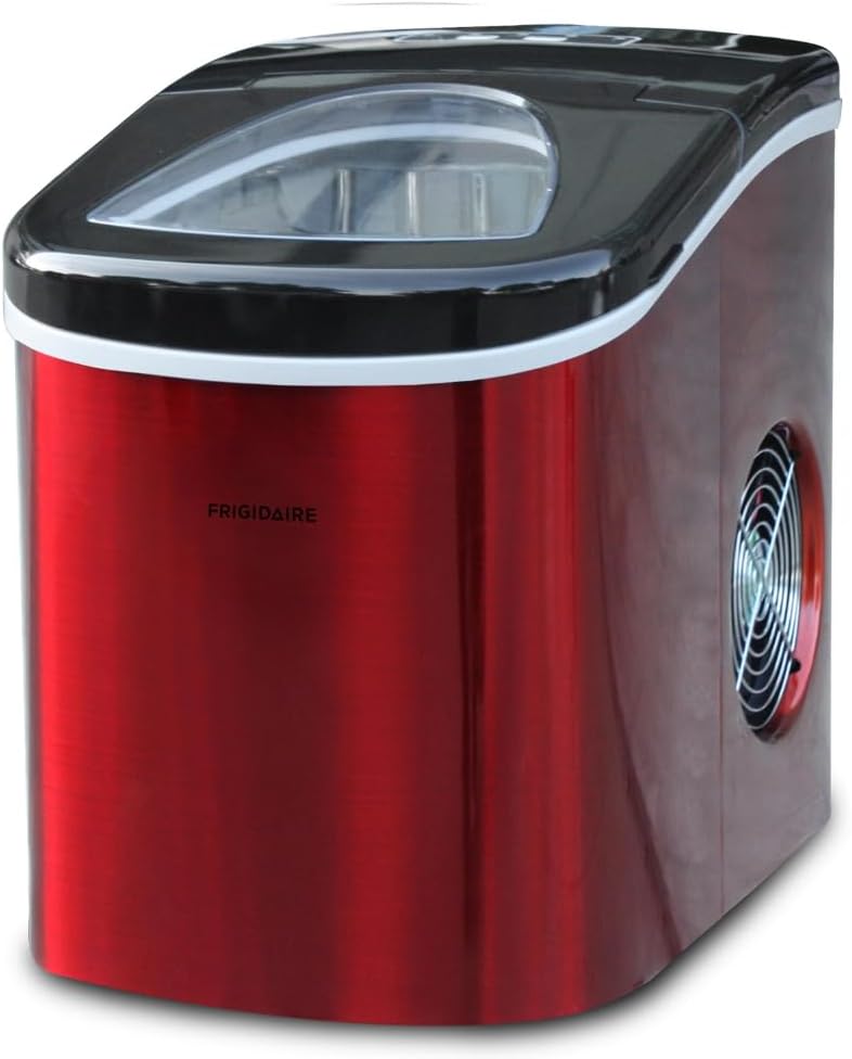 FRIGIDAIRE RIC117-SSRED Stainless Steel Ice Maker Medium Red S/S