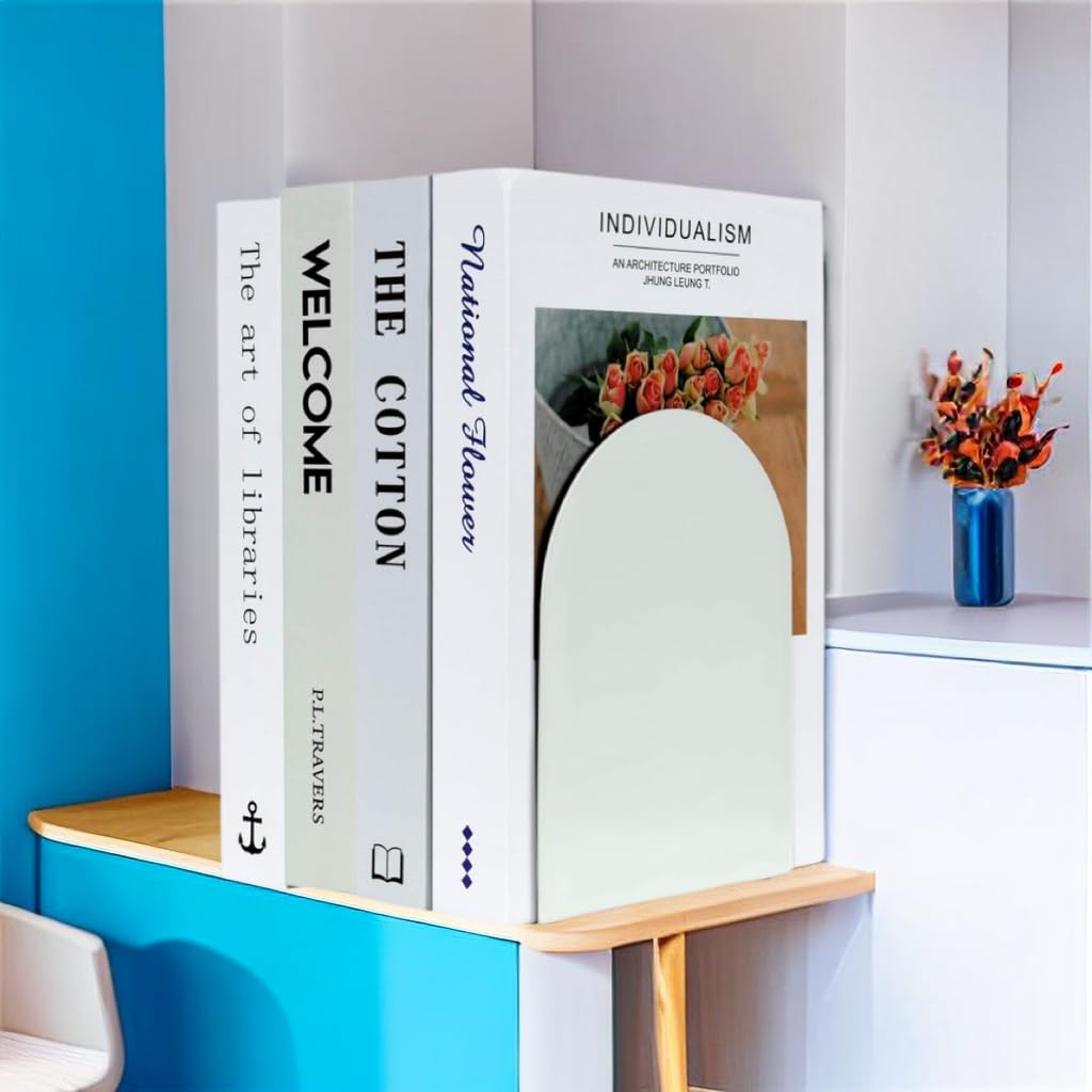 LMTODLFG Book Ends Book Ends Metal Bookends For Shelves 1 Pairs Book End Hold Books Heavy Duty Black Non Skid Bookend Book Holder Stopper Shelf Office Ho - View #9