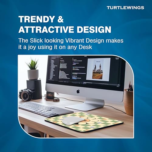 Image of TURTLEWINGS | Mousepad | Abstract Flower Design mausepad - 22x18 cm, 3mm Thick | Abstract Design Non-Slip Rubber Base | Office, Study & Gaming Use | Premium Smooth Surface 02 (Design 11)