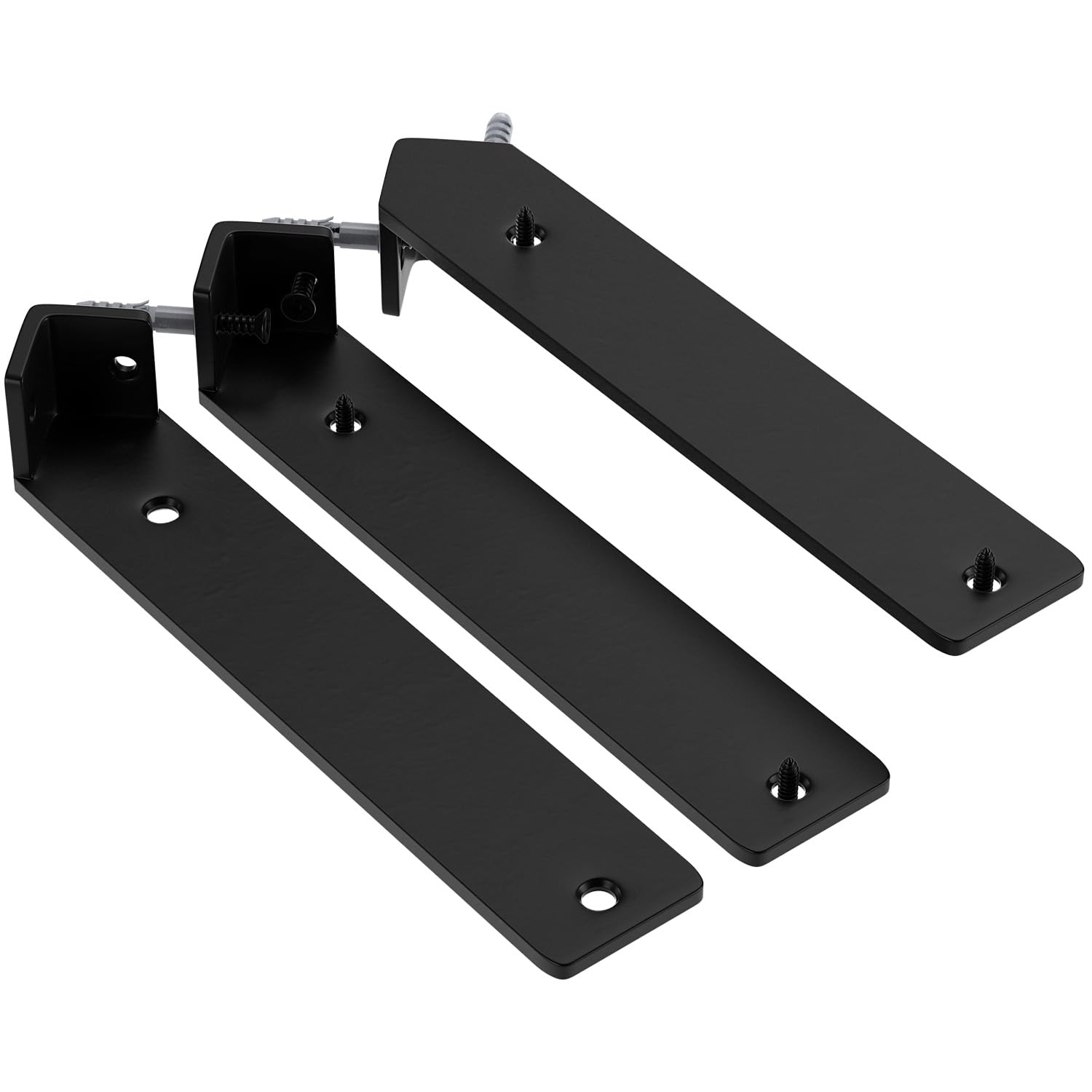 Soporte de estante de esquina, Soporte Balda, 11 pulgadas, paquete de 3 soportes ocultos de acero al carbono de 1/5 pulgadas de grosor, soportes industriales rústicos para decoración de pared