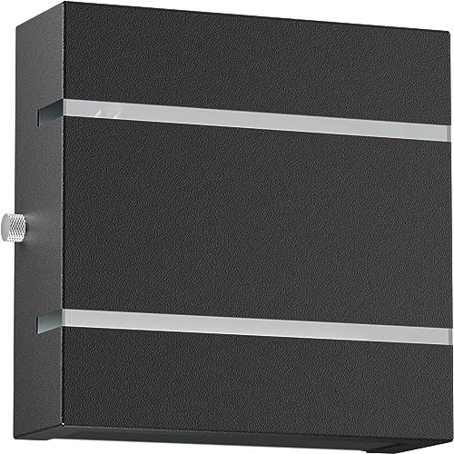 Arandela de Parede Externa Slim 2 Focos 2 Frisos + Led 5W G9 Bivolt (Preto, Branco Quente)