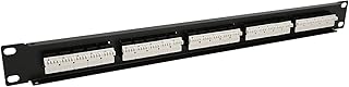 Annadue 25 Port RJ11 Through Coupler CAT3 Network Rackmount Patch Panel, Wallmount or Rackmount, 10G Ethernet Supported, for 19 Inch Rack Cabinet