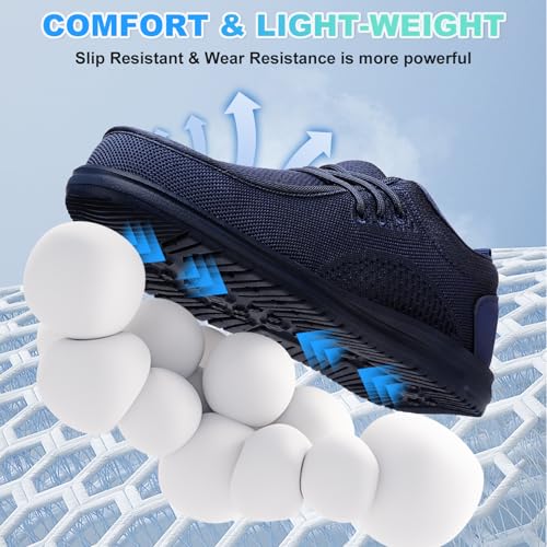 Image of VikoViren Slip On Steel Toe Shoes Men Loafers Safety Work Sneakers | Non Slip, Puncture Proof, Lightweight, Comfortable, Breathable, Indestructible Loafers Construction Shoes, Tennis, Casual