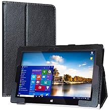 LiuShan Compatible with Fusion5 FWIN232 Pro S1 Case,Fusion5 FWIN232 Plus S1 Case,PU Leather Slim Folding Stand Cover for 10.1" Fusion5 FWIN232 PRO S1 /FWIN232 Plus S1 TabletNot fit FWIN232 S2,Black