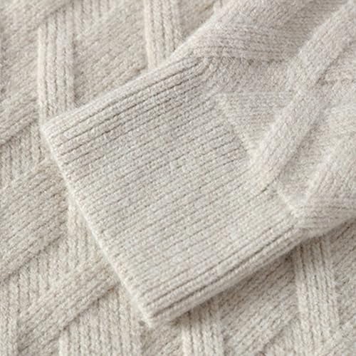 Mens Cable Knit Sweater Casual Crew Neck Long Sleeve Knitted Pullovers Twist Textured Fall Winter Sweaters Jumper4