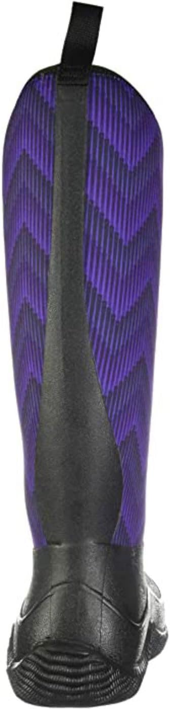 Muck Boot Women's Hale Rain Boot 5 Black/Purple Chevron