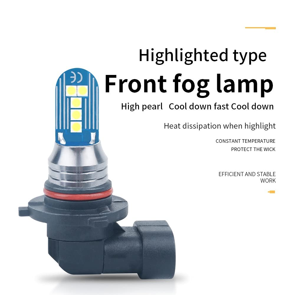 Żarówki LED Żarówki 2 sztuk H4 H8 H11 H7 9005 9006 Lemon Green Fog Light Żarówka Reflektor samochodowy Driving Running Lampy przednie Auto 3030 LED 10 SMD DC 12V (Rozmiar: 9006 / HB4)