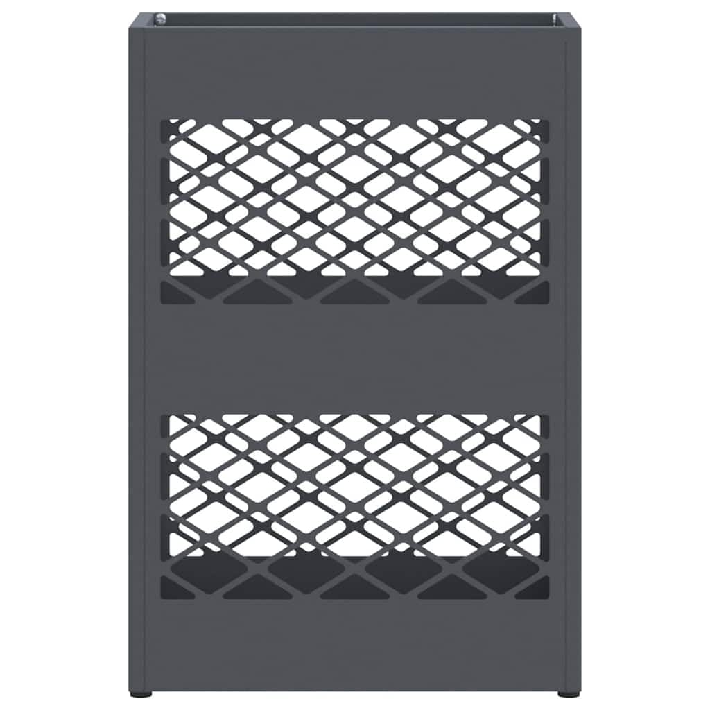 Portaombrellone, antracite, 28 x 12 x 41 cm, in acciaio, portaombrelli con vano portaoggetti, in acciaio robusto, per interni