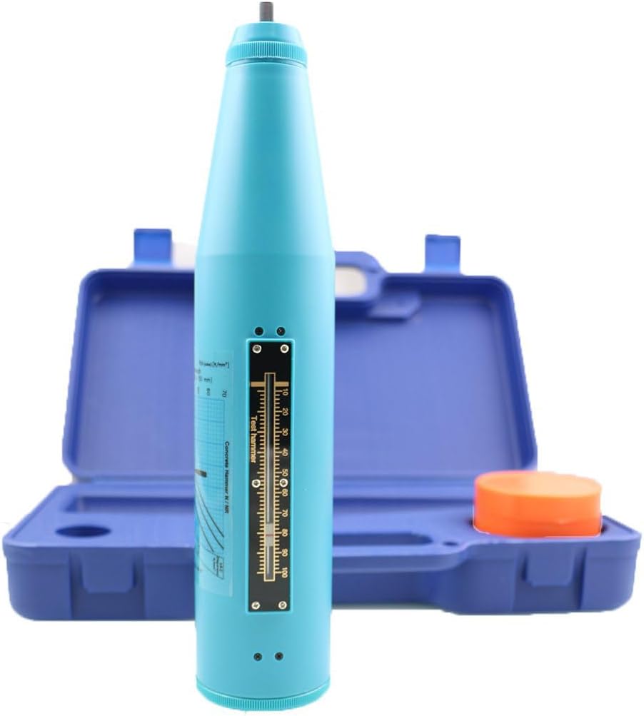 Concrete Rebound Hammer Tester Portable Schmidt Hammer Resiliometer Test Meter with the Scope of 10 to 60Mpa for Building Panels Beams Columns Bridges Test