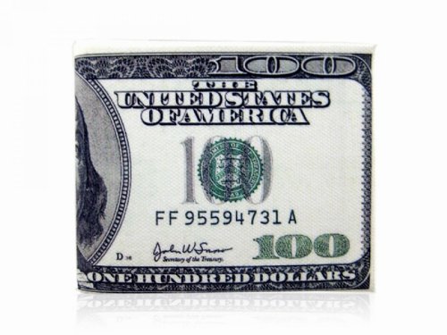 Creative Colorful 100 Dollars Bill Style Lady Women Men Wallet
