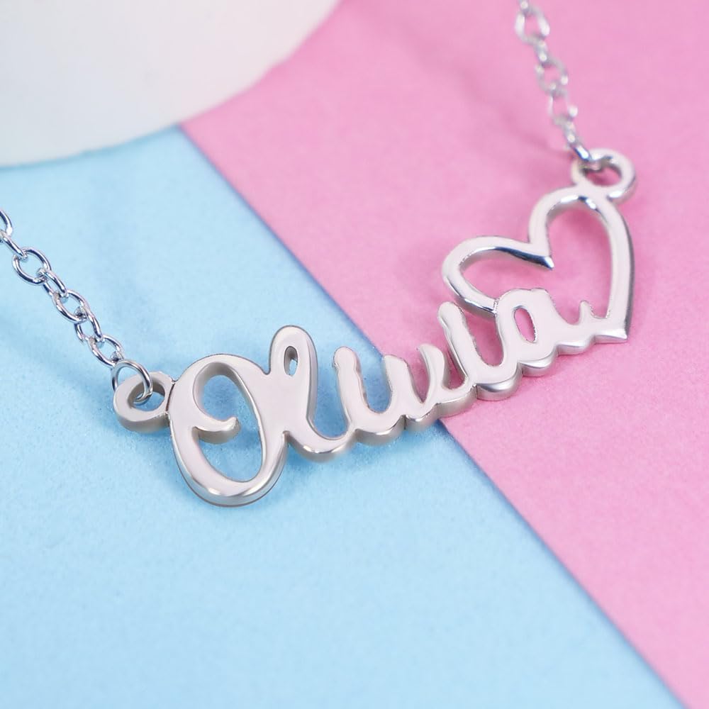 PicturesOnGold.com Custom Name Necklace For Women Personalized Name Necklace in Sterling Silver or Gold Necklace Personalized with any Name or Word - Image 4