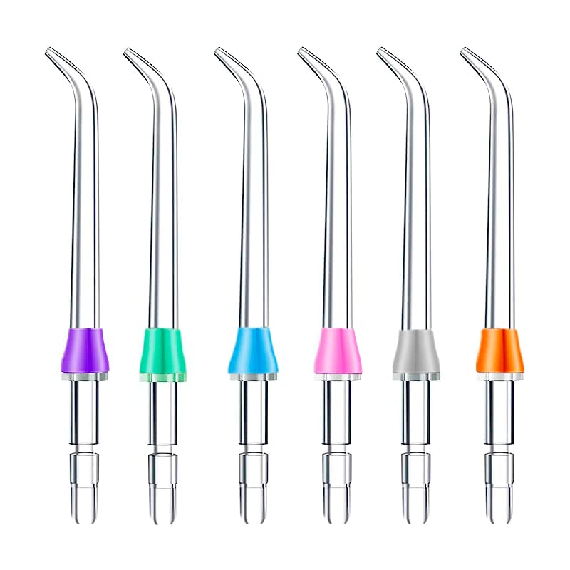 Flosser Replacement Tips for Waterpik Water Flosser, High-Pressure Water Flosser Tip Replacement, Compatible with Waterpik Oral Irrigator (6-P)