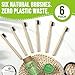 Gaia Guy Small Bamboo Horse Hair Toothbrush – 6 Pack Soft Horsehair Bristles (No Nylon, Plastic-Free) | Compact Size for Kids or Adults | 100% Compostable, Biodegradable, Eco-Friendly & Zero Waste