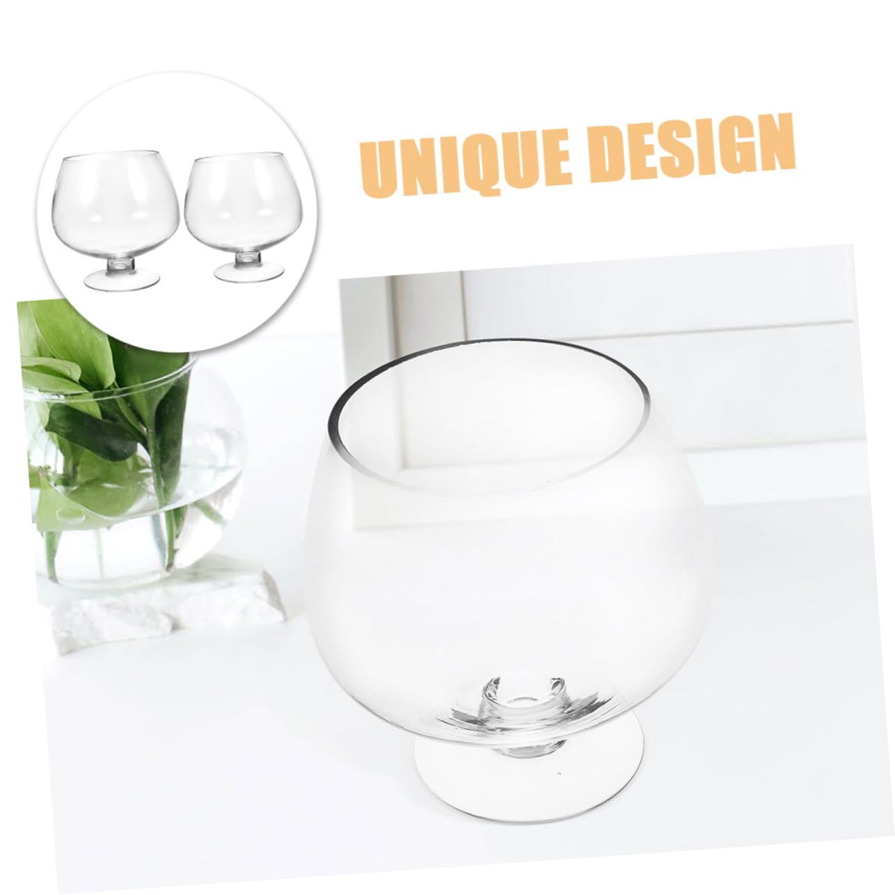 2pezzi Vasca Trasparente Per Pesci Rosso Acquario Da Tavolo Accessori Per Acquario Vasca Decorativa Per Pesci Betta Multifunzione