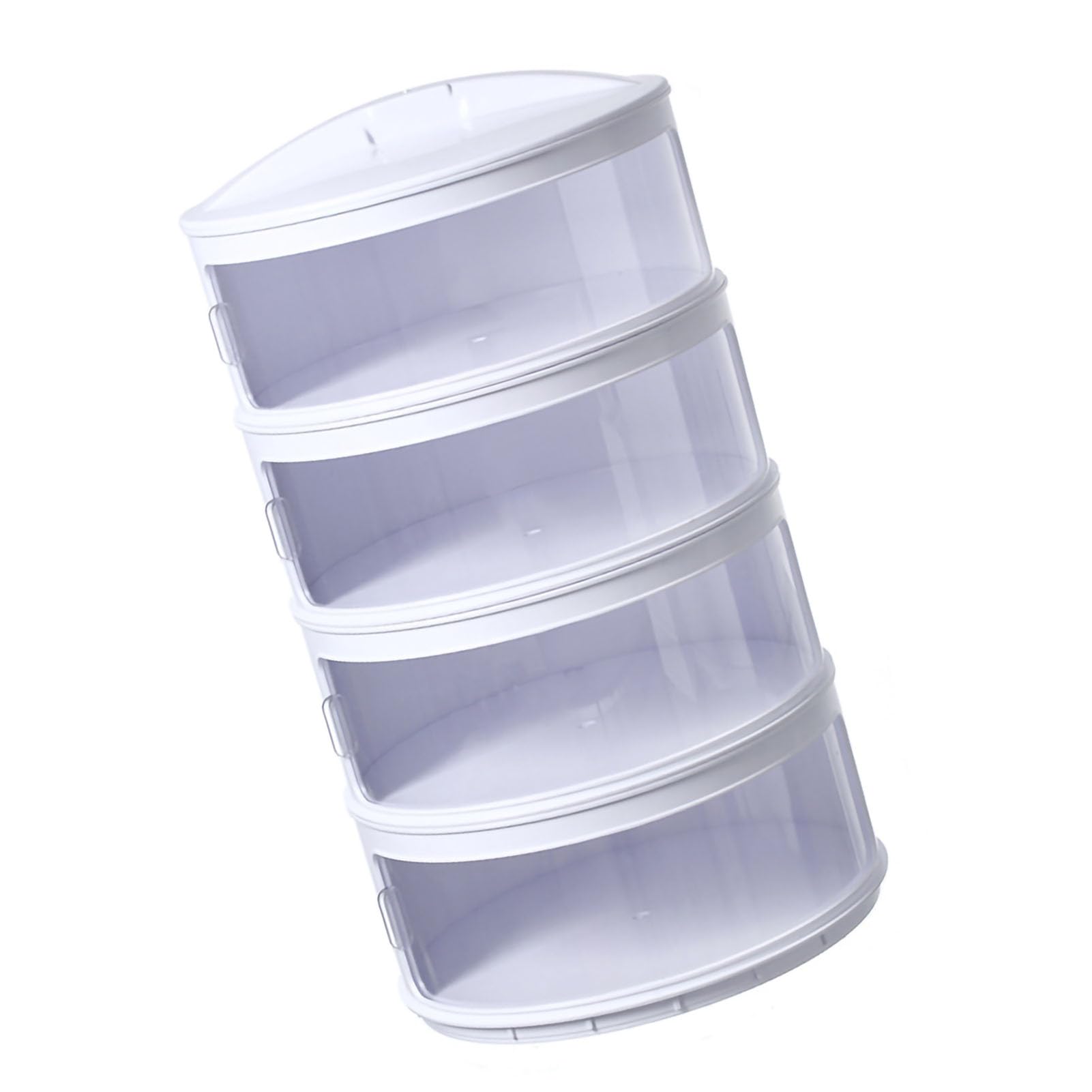 Cubierta de Microondas ABS para Conservación de Alimentos con Diseño de Preservación del Calor Apilable y a Prueba de Polvo para Cocina 24,5 Cm (cuatro capas)