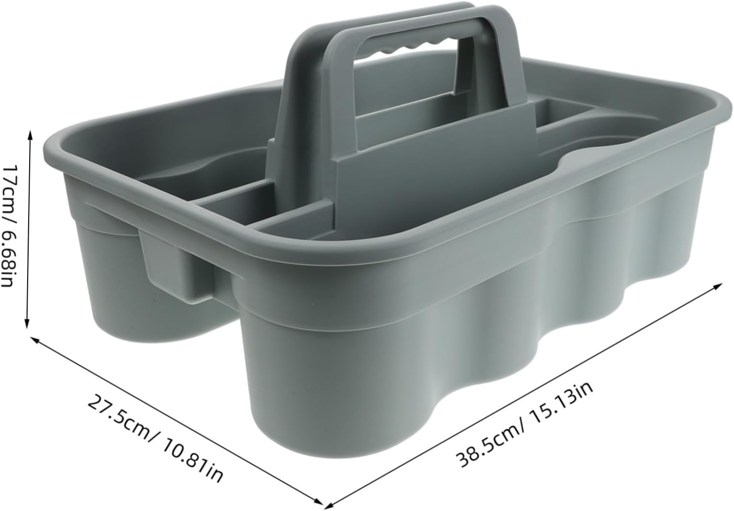 Amosfun Portable Handheld Plastic Cleaning Basket for Car and Bath Use 10L Capacity Shower Organizer with Handle for Car Detailing and Home Storage