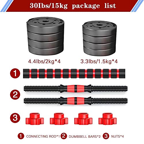 Bcbig Adjustable-Dumbbells-Sets,Free Weights-30Lb(15Lb*2) Dumbbells Set Of 2 Convertible To Barbell A Pair Of Lightweight For Home Gym,Women And Men Equipment. #TOP5