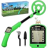 OMMO Metal Detector, Adjustable 27.5”-37.8” Metal Detector for Kids with Intuitive LCD Display, Lightweight Kids Metal Detectors with 6” Search Coil for Exploration Hiking
