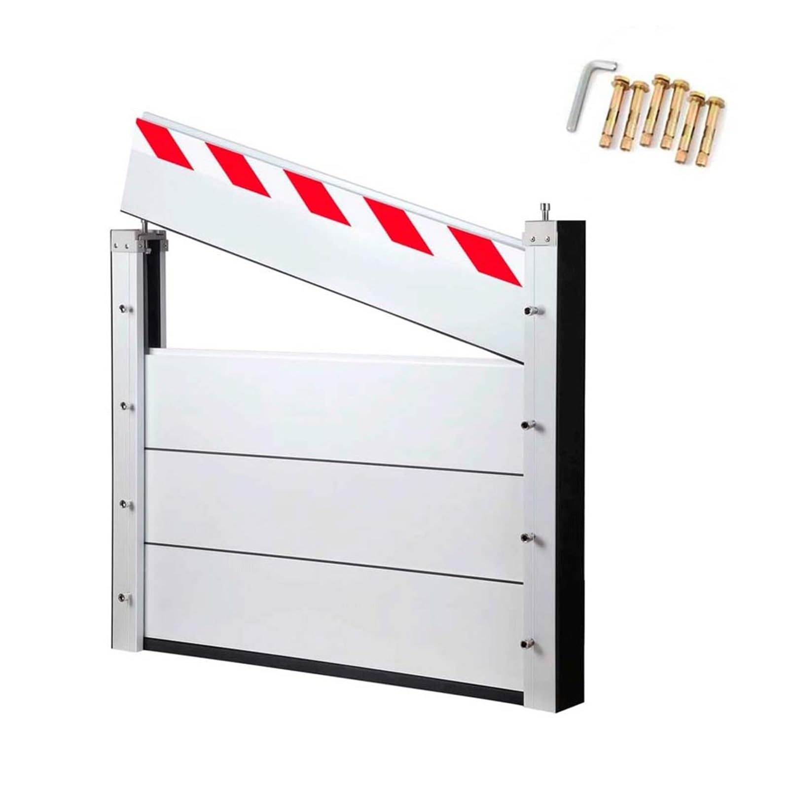 Barrière anti-inondation pour garage et porte d'entrée batardeau en aluminium 63x100cm