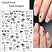 SINSEN Heart Nail Stickers - 6 Sheets Hearts Nail Decals for Women - 3D Self Adhesive Heart Nail Art Stickers - Black Red Heart Love Angel Cupid Nail Designs DIY Valentines Manicure Decorations