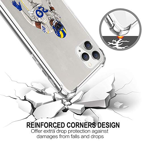 Goodsprout Compatible With Iphone 11 Case,Clear With No. 20 White Football Player Pattern Design Plastic Iphone 11 Case Tpu Bumper Protective Case #TOP4