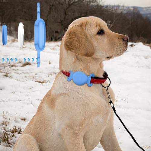 Image of Tobfit Case for Dog Cat Collar, Waterproof Apple Air Tag Protective Holder GPS Tracking Finder for Pet, Silicone Case for Dog Collar Cat Loop Holder Pet Accessories,1 Pack