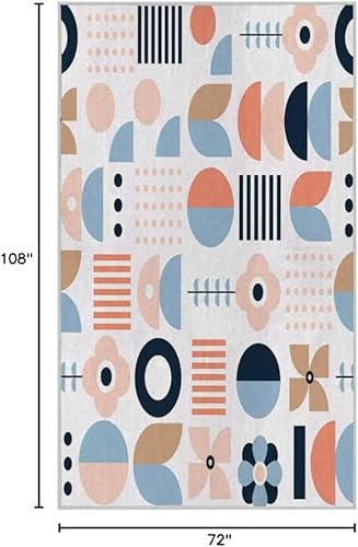 Alfombra de área pequeña de flores de 2 x 3 pulgadas, lavable, alfombra de entrada con estampado retro, suave, antideslizante, para puerta