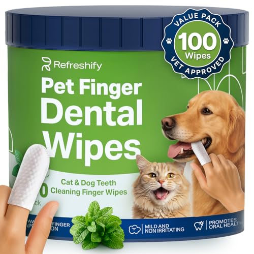 Dog Teeth Cleaning Wipes - 100 Value Pack - Fresh...