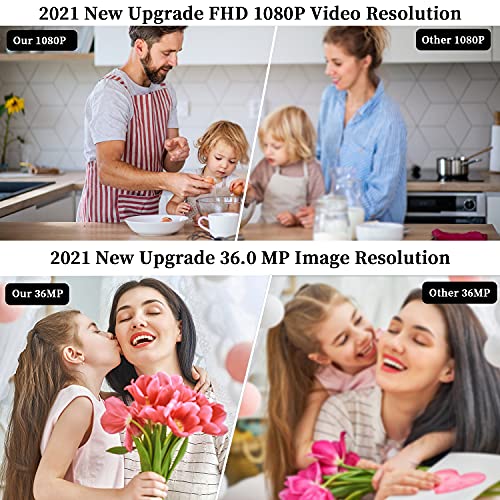 Digital Camera, FHD 1080P 36.0 MP Vlogging Camera Rechargeable Mini Camera Kids Camera Pocket Camera with 32GB SD Card… - Image 3