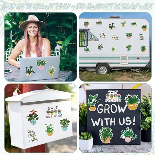 16 imanes decorativos de plantas para refrigerador miniatura 5