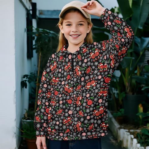 Image of AmzPrint Girls Graphic Quarter Zip Coat Long Sleeve Lightweight Oversized Athletic Running Hoodies For Kids Teen Girls