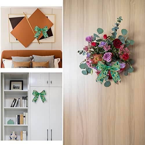 6Pack-St-Patricks-Day-Wreath-Bows-Shamrock-Clover-Green-Wreath-Bow-Gift-Bows-Tree-Topper-for-St-Patrick-s-Day-Decorations-Front-Door-Wreath-Home-Outdoor-Decorations