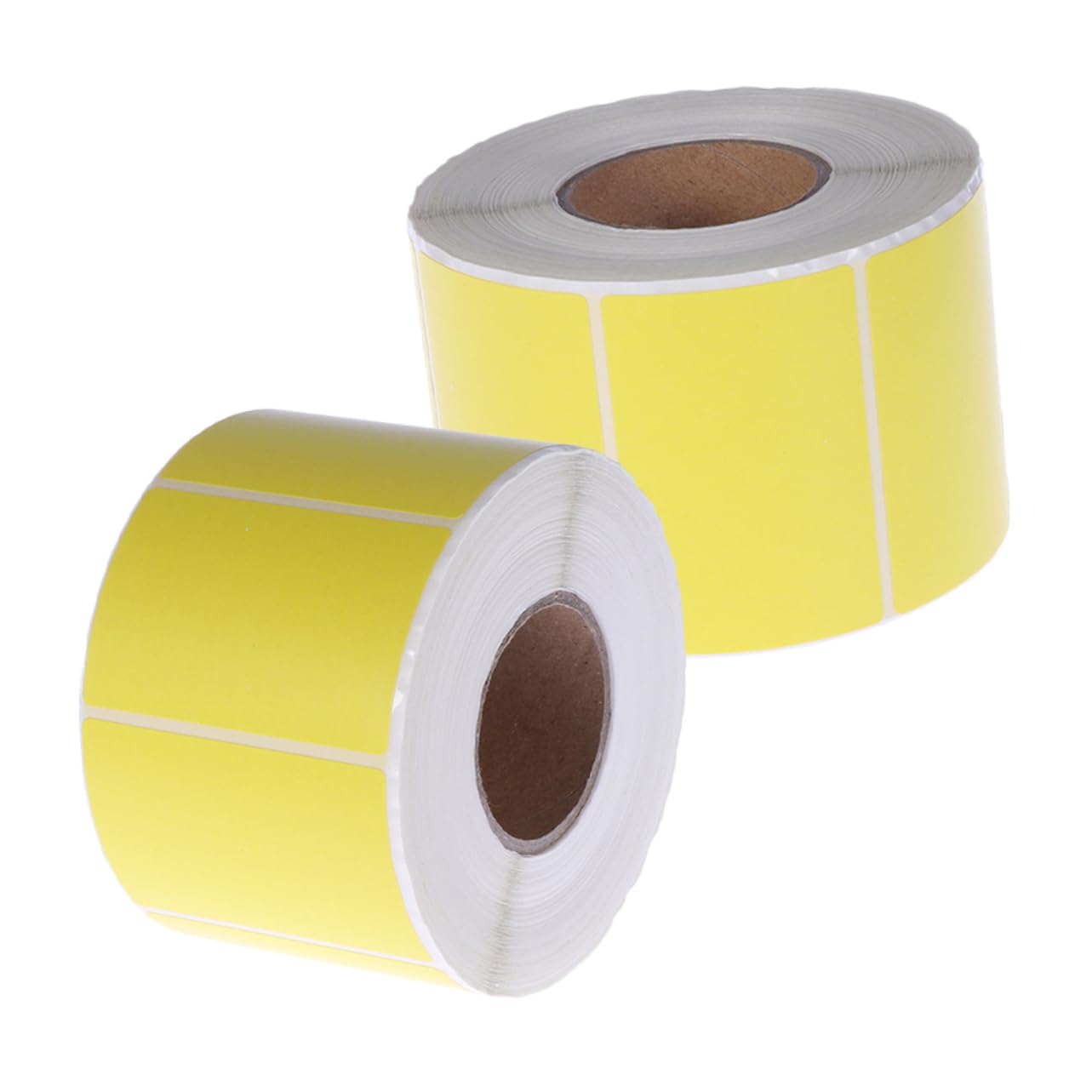 Étiquettes Thermiques Autocollantes Jaunes en Rouleau, 2 Rouleaux