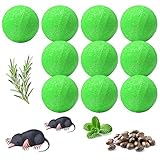KINGFAC Mole Repellent for Lawns Castor Oil 10 Packs Gopher Repellent Groundhog Repellent Outdoor Pet Friendly Vole Deterrent Ball to Keep Mole Vole Gopher Groundhog Armadillo Away in Yard Garden