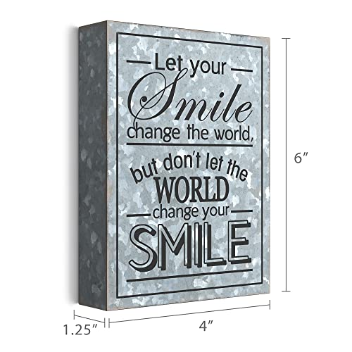 Barnyard-Designs-Wooden-Box-Sign-Motivational-Desk-Decor-Inspirational-Office-Desk-Decorations-for-Women-Office-Bathroom-Shelf-Decor-Your-Smile Barnyard Designs Wooden Box Sign Motivational Desk Decor Inspirational Office Desk Decorations for Women Office Bathroom Shelf Decor Your Smile