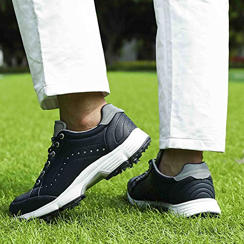 Image of THESTRON 2021 Men Golf Shoes Professional Spikes Golf Sport Sneakers Waterproof Mens Trainers Golfing