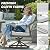 NATURAL EXPRESSIONS 7 Piece Patio Dining Table Outdoor Furniture Set for 6, 4Pcs Fixed and 2Pcs Swivel Patio Dining Chairs with Olefin Cushions, 65”Large Dining Table with Umbrella Hole