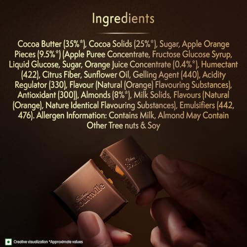 Image of Cadbury Bournville Intense Orange 70% Dark Chocolate Bar, 75 g