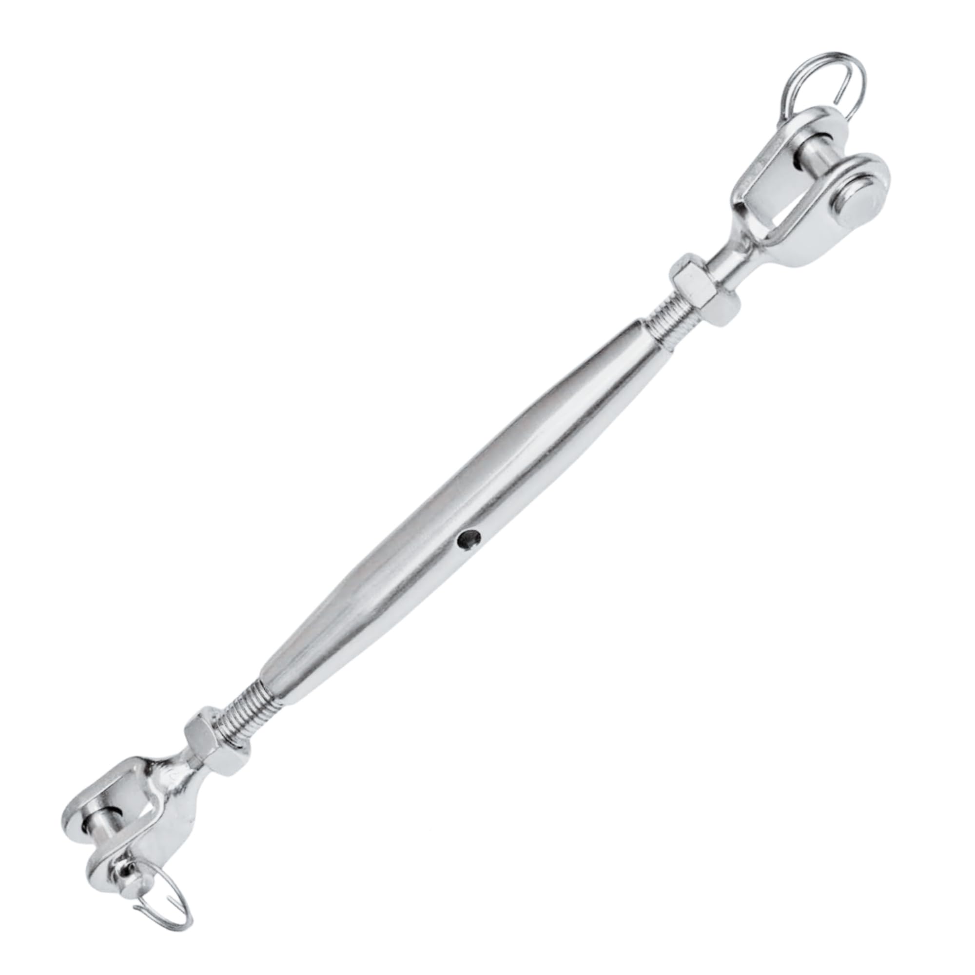 MarineNow Jaw Jaw Closed Body Marine Turnbuckle 316 Stainless Steel Pick Size and Pack Quantity (6mm, 01-Pack)