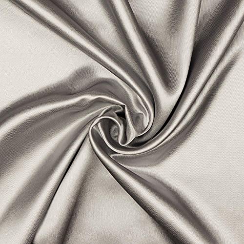 Tissu en polyester liquide satiné argenté pour masquer imperfections mur et fond photo