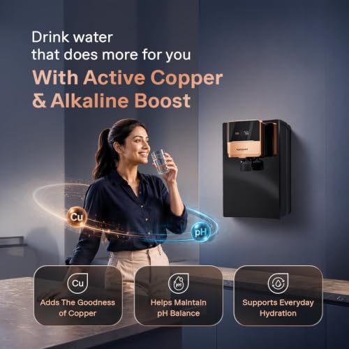 Image of Aquaguard Enrich Ritz Pro RO+UV+Copper+Alkaline Water Purifier | 2-Year Warranty & Filter Life | Stainless Steel Tank | Smart Purifier with Service Alerts & TDS Display | 5th Gen UV LED | 12-Stage