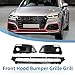 X AUTOHAUX Front Lower Hood Bumper Grille Grill Fog Light Grille Cover for Audi Q5L Front Lower Bumper Kidney Grille Grill Sport Style Facelift Black 1 Set