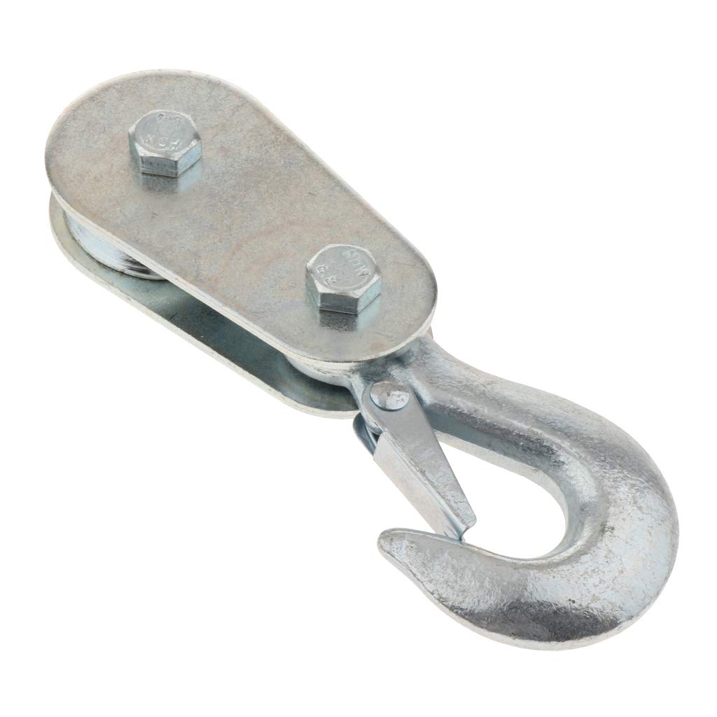 Puleggia di sollevamento in acciaio inox resistente con gancio per carichi da 2 tonnellate, ideale per sollevamento attrezzature di sartiame e movimentazione del carico