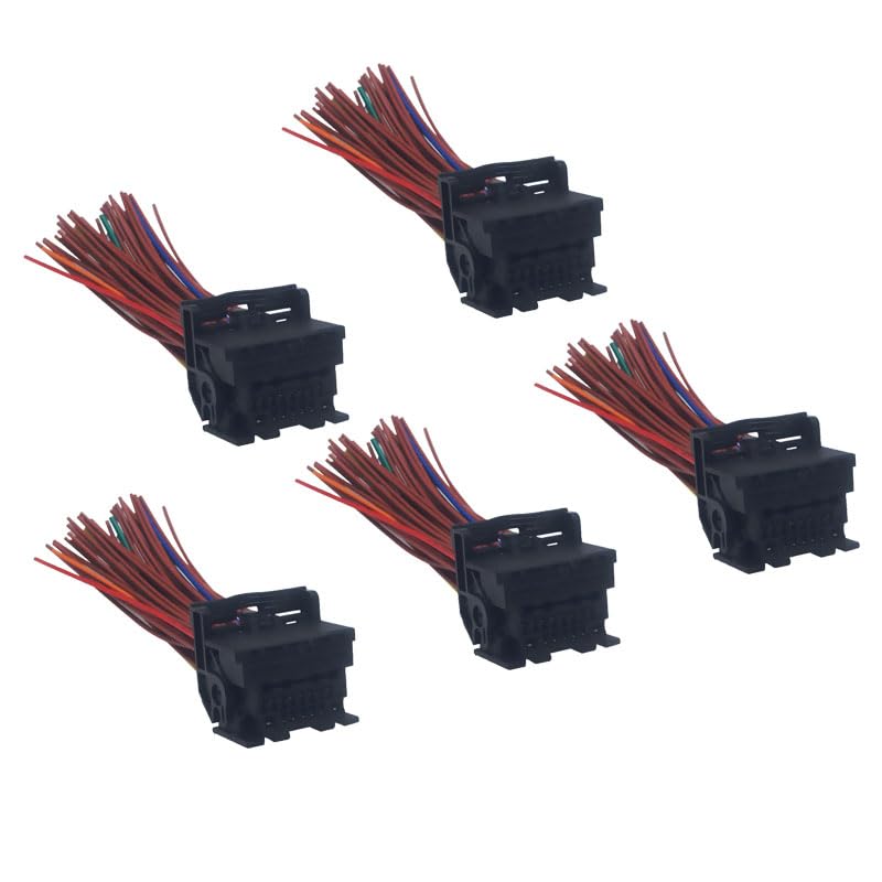 5pcs Car Radio for Audio 44Pin Wiring Harness Adapter for Chevrolet Cruze Malibu Aveo ISO CD/DVD Stereo Installation Cable - (Color Name: 5 Pieces)