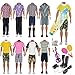 EuTengHao 25Pcs Doll Clothes and Accessories for Ken Dolls Includes 16 Different Wear Clothes Shirt Jeans,4 Pairs of Shoes for Barbie Ken Doll, Dog, 2 Tennis Racket, Violin and Surfboard