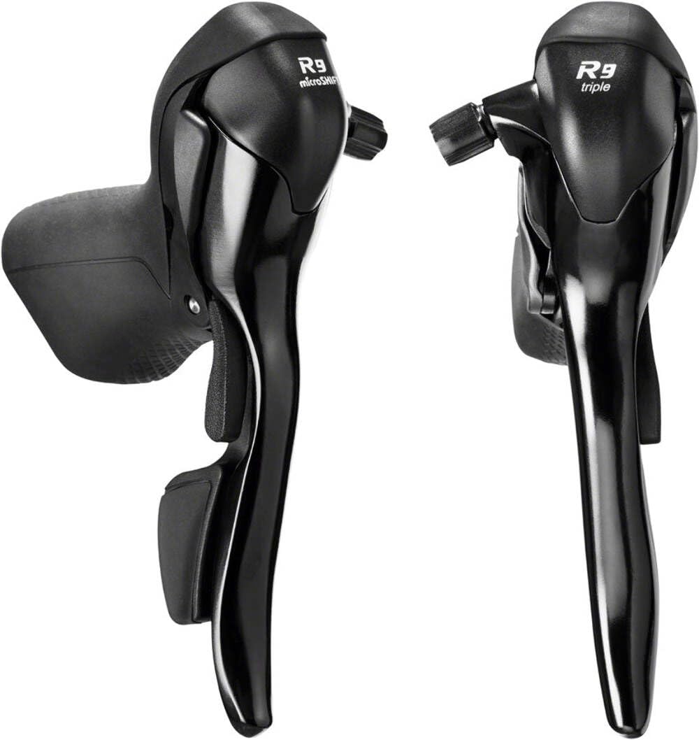 microSHIFT R9 Drop Bar Set Leva Cambio/Freno, 3 x 9 Velocità, Compatibile, Nero