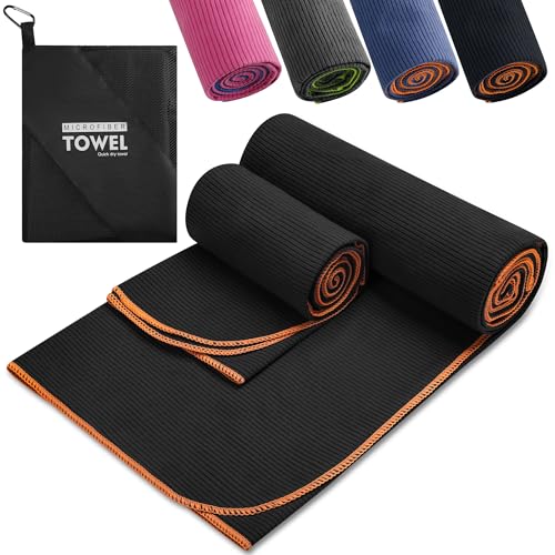 Elvior Asciugamano Palestra (Set 2) Con Borsa a Rete Portatile