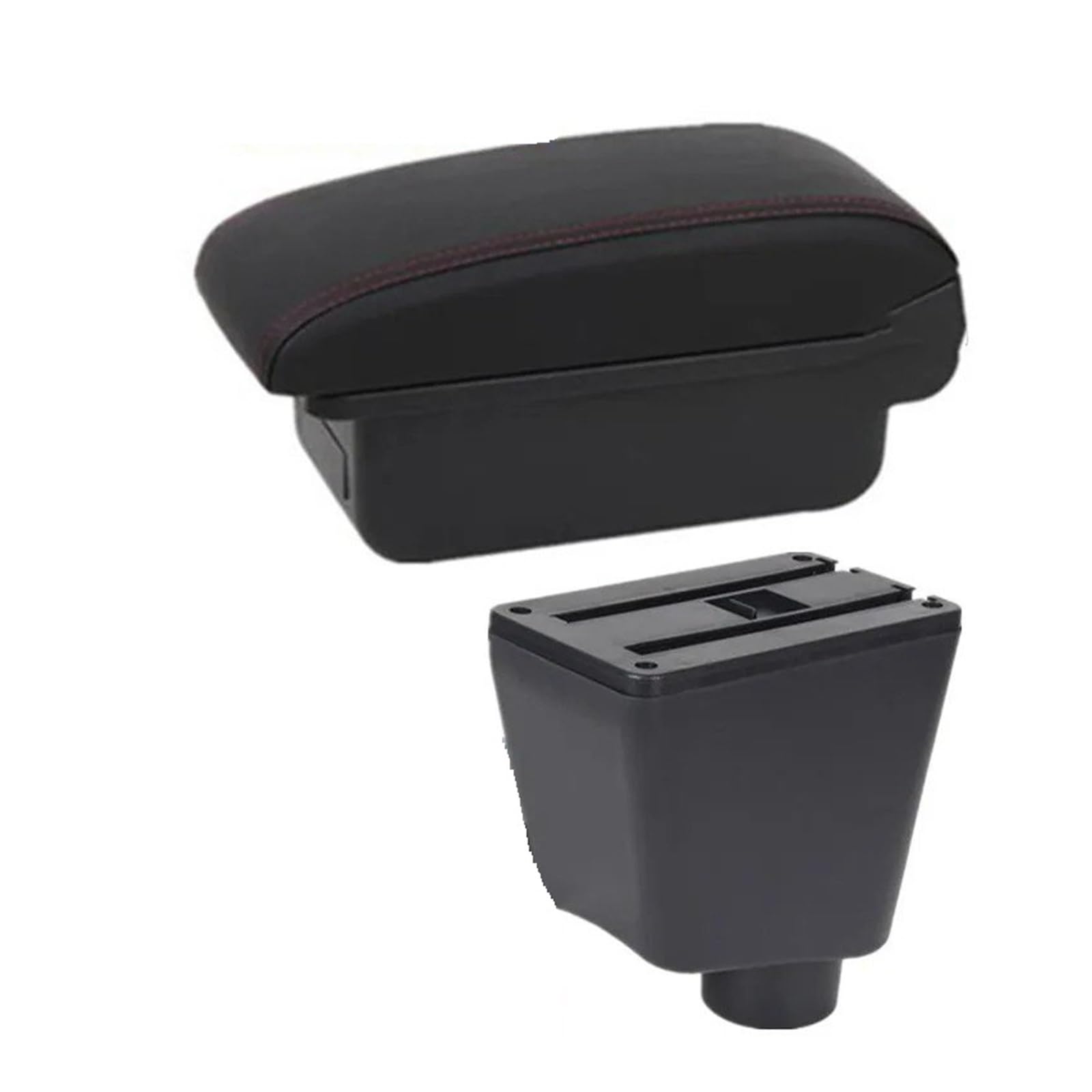 Caja Reposabrazos Para SEAT Para Cordoba II 2003 2004 2005 2006 2007 2008 2009 Caja Almacenamiento Reposabrazos Del Coche Accesorios Repuesto Interior Consola Central Reposabrazos(A red line NO USB)