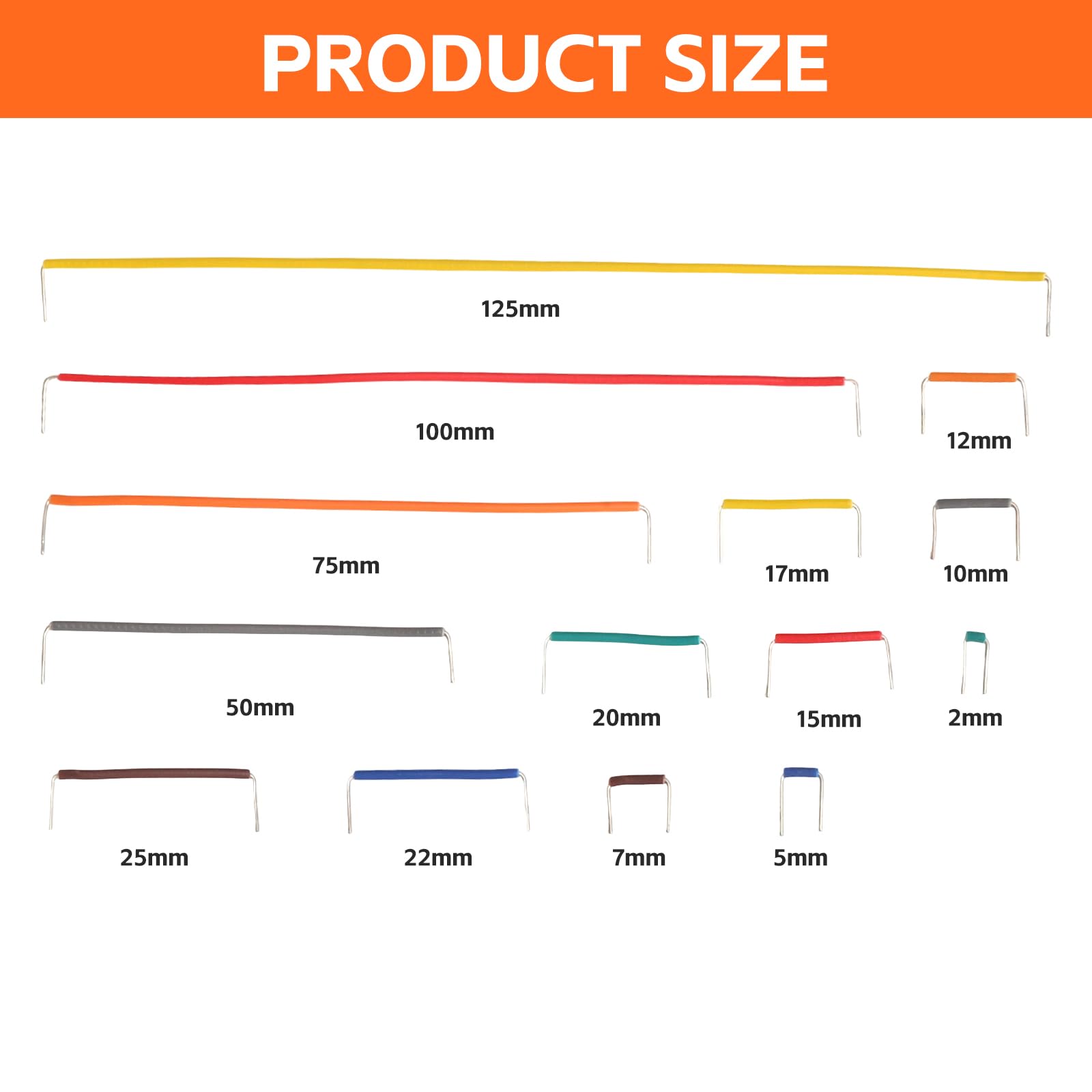 HENGBIRD Set cavi breadboard 560 pezzi ponticelli tipo U 14 lunghezze per piastra breadboard prototipi circuiti di test progetti LED scuola studio ed elettronica DIY