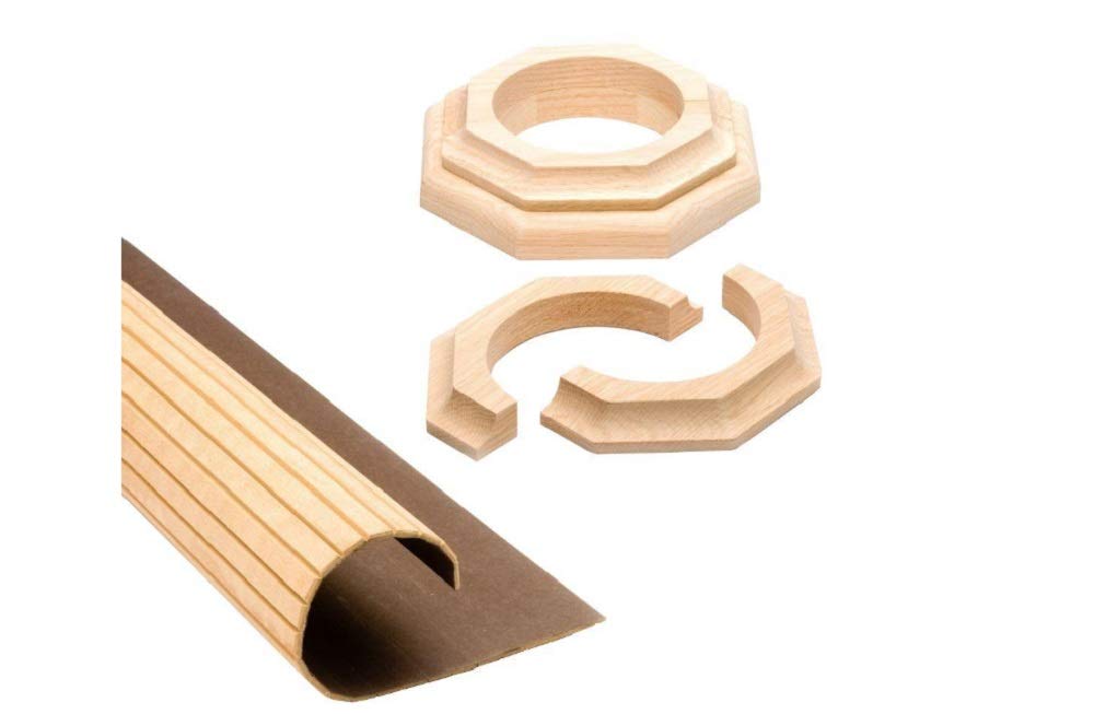 Buy PoleWrap 96 in. x 16 in. Unfinished Oak Basement Column Cover with